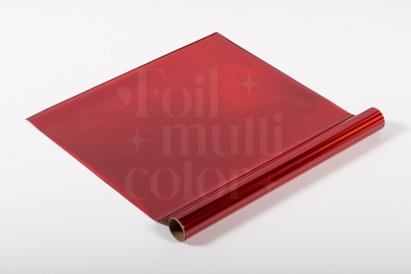 Foil Multicolor Color Rojo Holográfico 3 Metros
