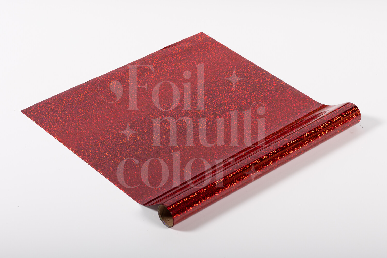 Foil Multicolor Color Rojo Escarchado 5 Metros