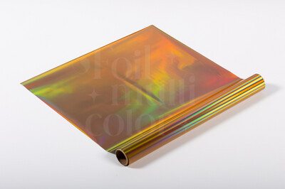 Foil Multicolor Dorado Holográfico de 5M