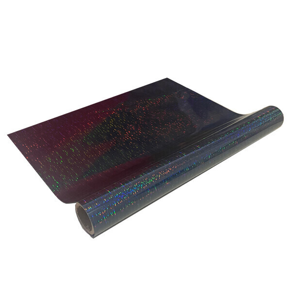 Foil Multicolor Color Negro Stripe - Línea Holográfica 10 Metros