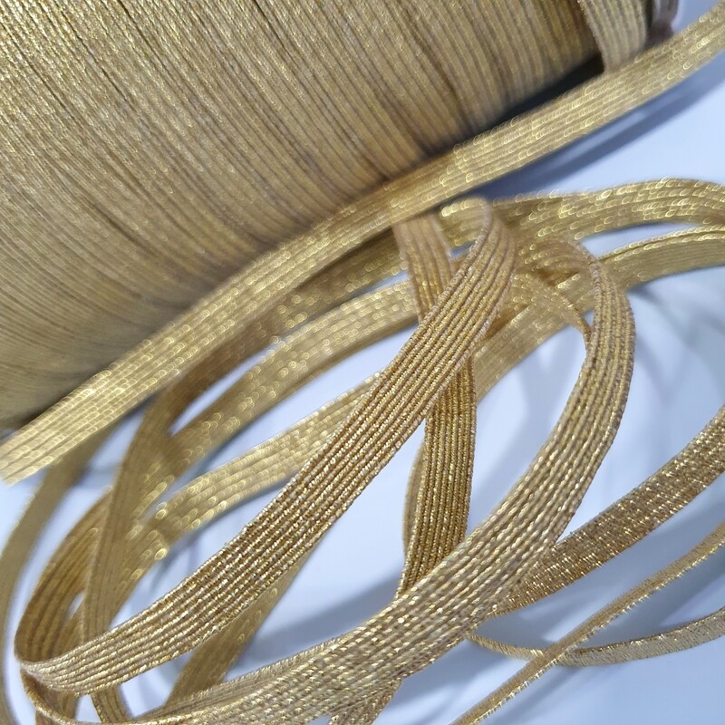 Elástico de 6mm Color Dorado Metalizado