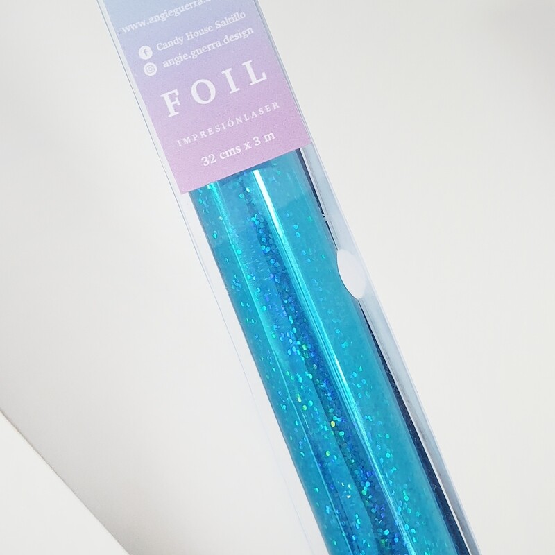 Foil  Azul Confetti Marca Angie Guerra