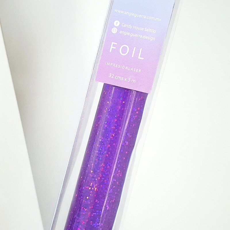 Foil  Purple Confetti Marca Angie Guerra