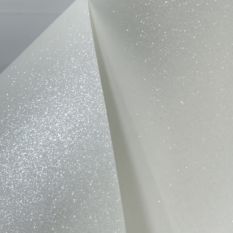 Vinil Adhesivo Glitter Texture White