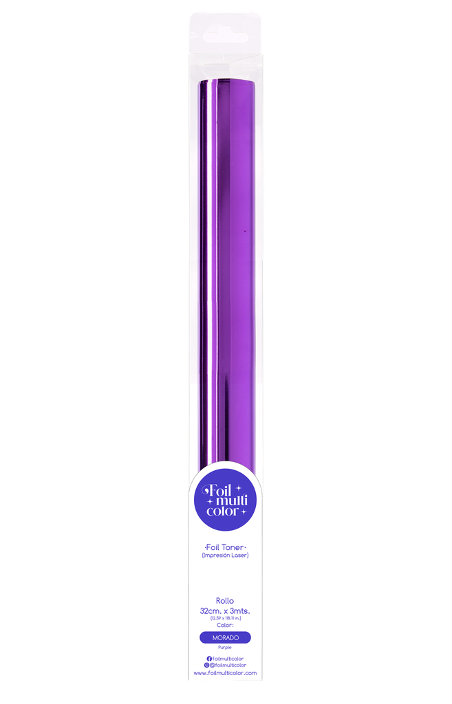 Foil Multicolor Color Morado 10 Metros