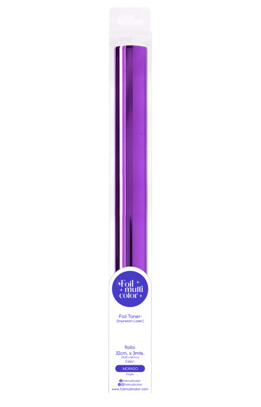 Foil Multicolor Color Morado 10 Metros