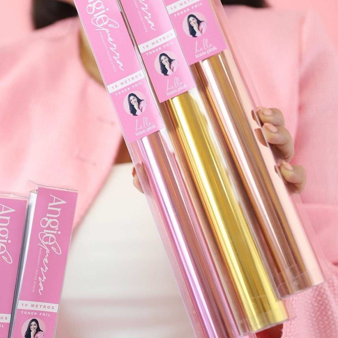 Foil Marca ANGIE GUERRA Color Baby Pink 10 Metros