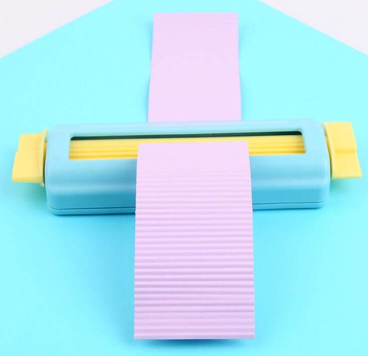 Mini Corrugadora de papel Color Celeste