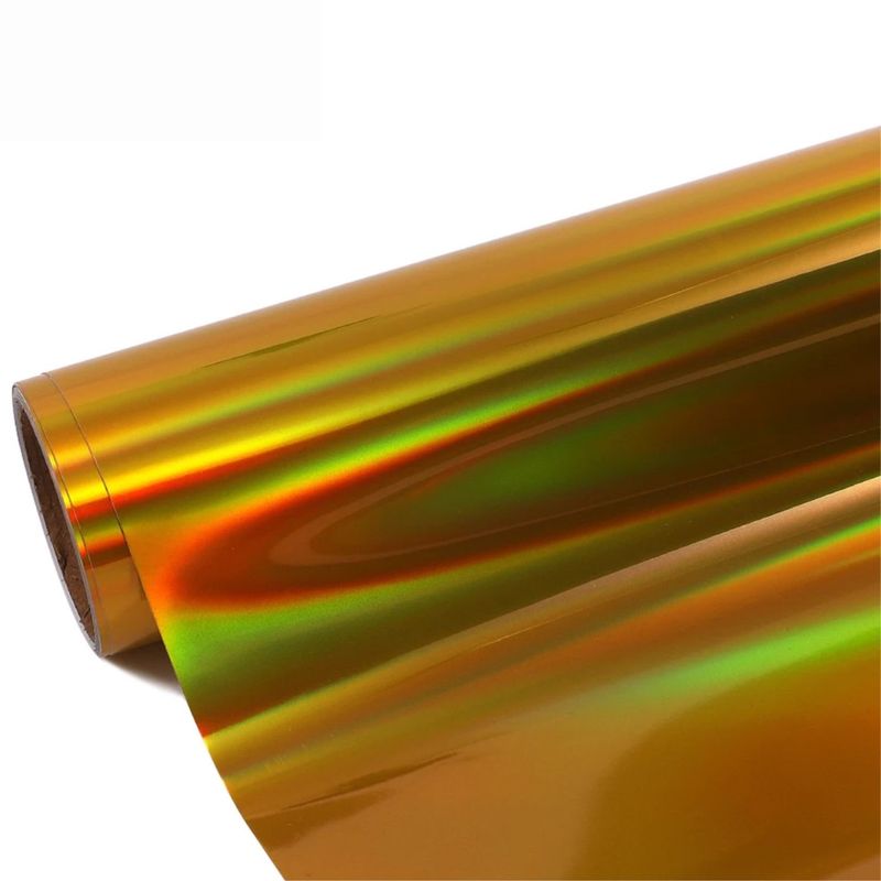 Vinil Adhesivo Dorado Holográfico
