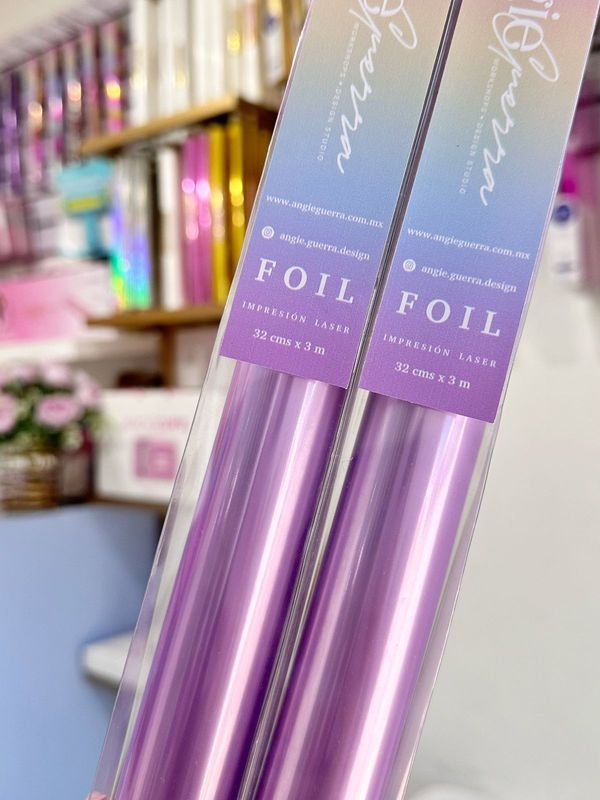 Foil  Lila Mate 3 Metros Marca ANGIE GUERRA