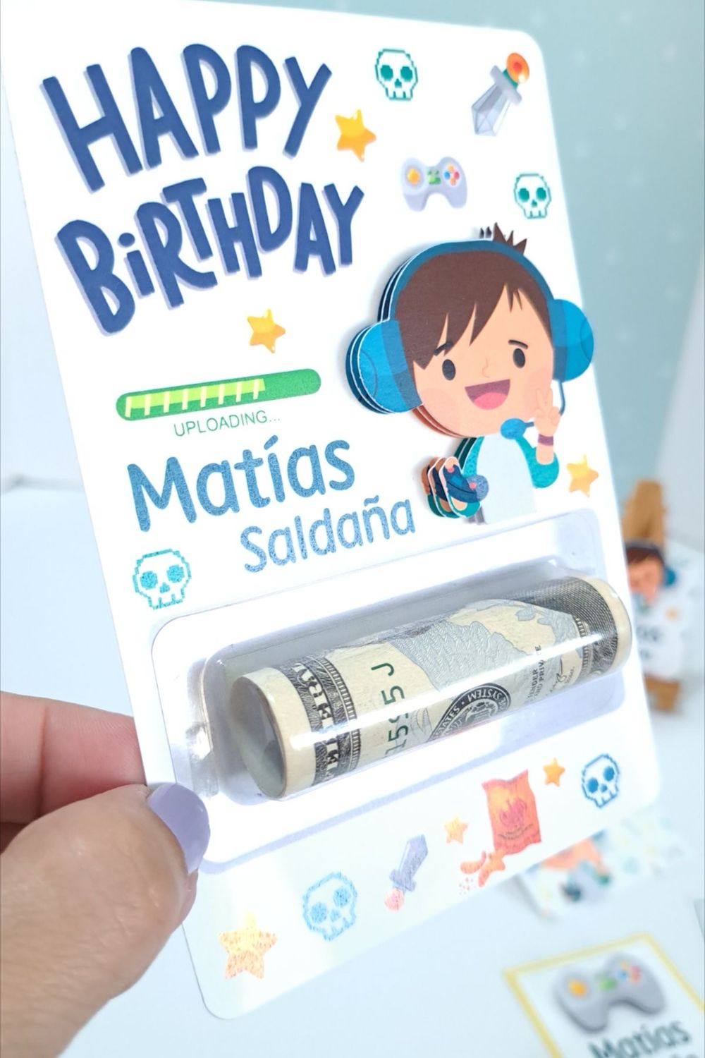 Porta tarjeta  15 Pzs con pegatina