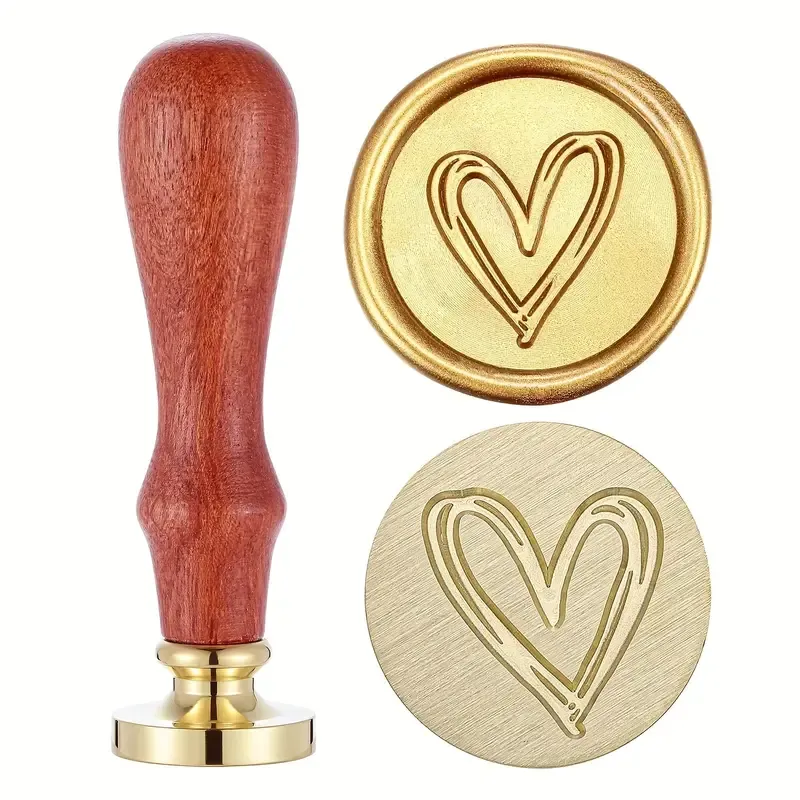 Cabezal para Sello + Mango Diseño Corazón