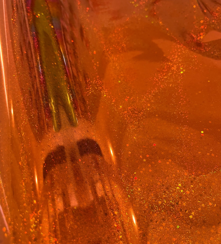 Foil Naranja Glitter Premium