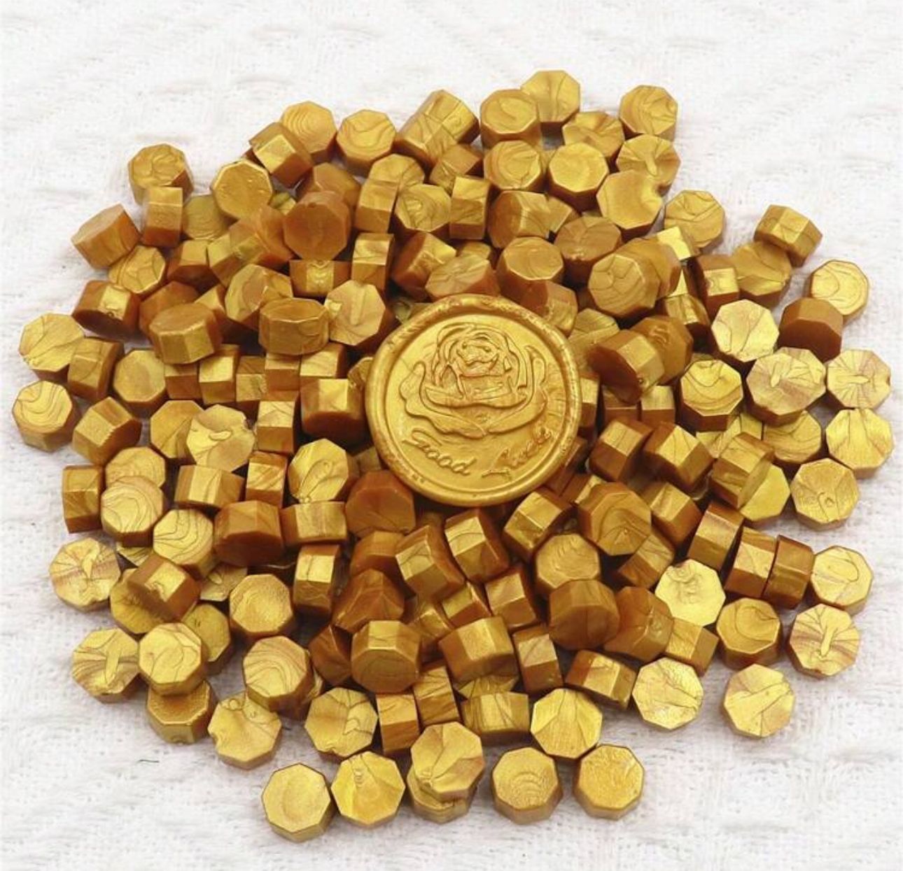 Cera para sello Bolsita de 50 pastillas DORADO