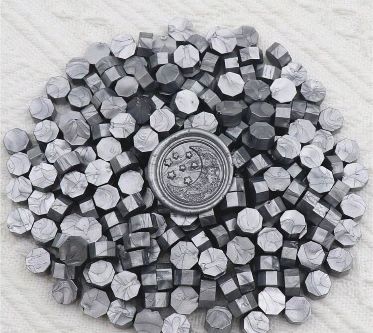 Cera para sello Bolsita de 50 pastillas PLATEADO