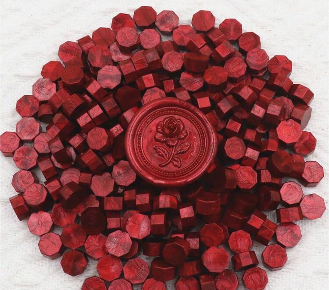 Cera para sello Bolsita de 50 pastillas  ROJO