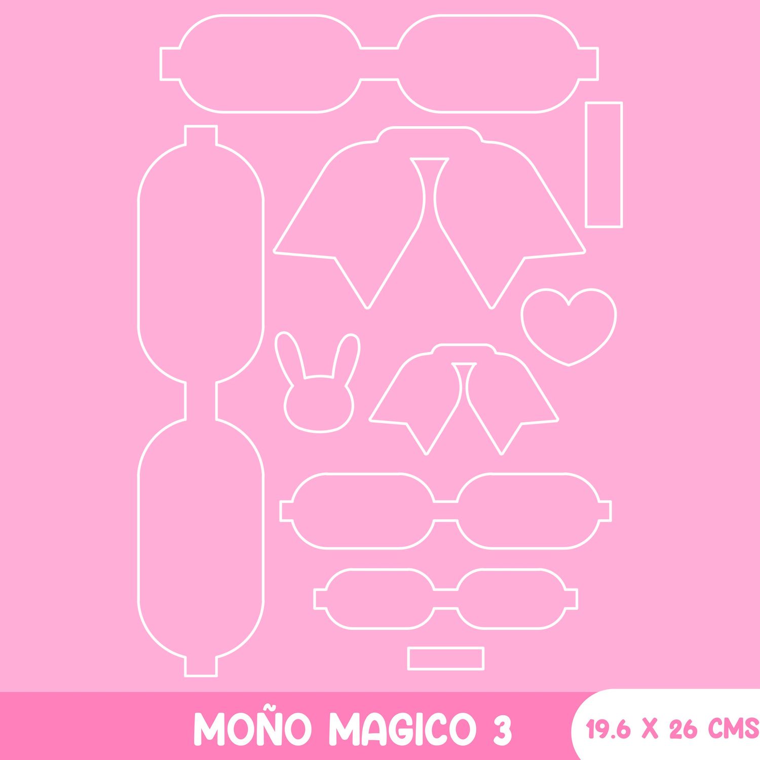 Troquel Moño Mágico diseño 3