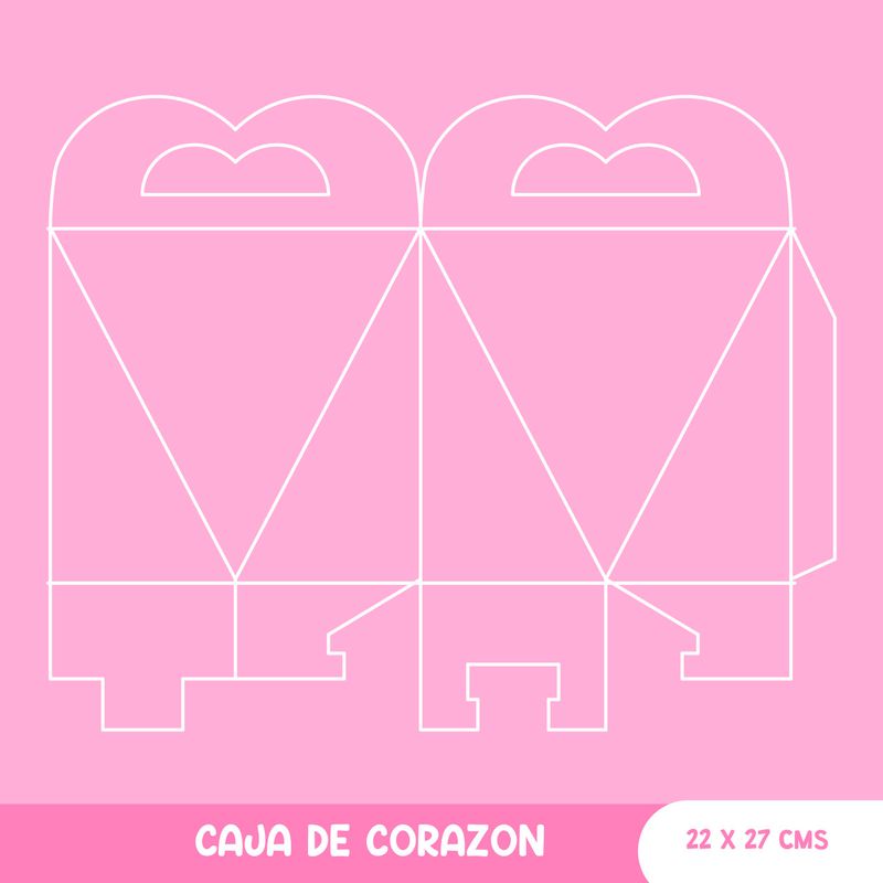 Troquel diseño Caja de Corazón