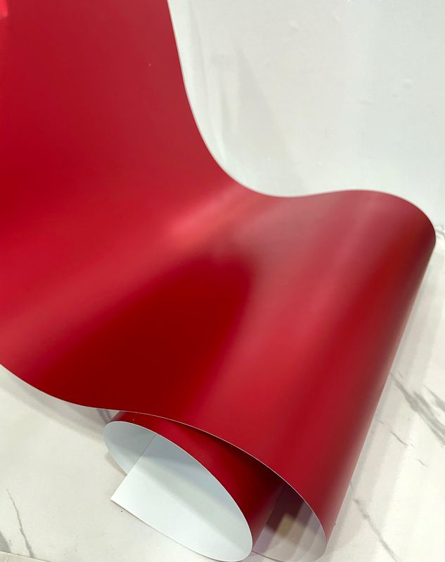 Vinil Adhesivo Rojo Satin