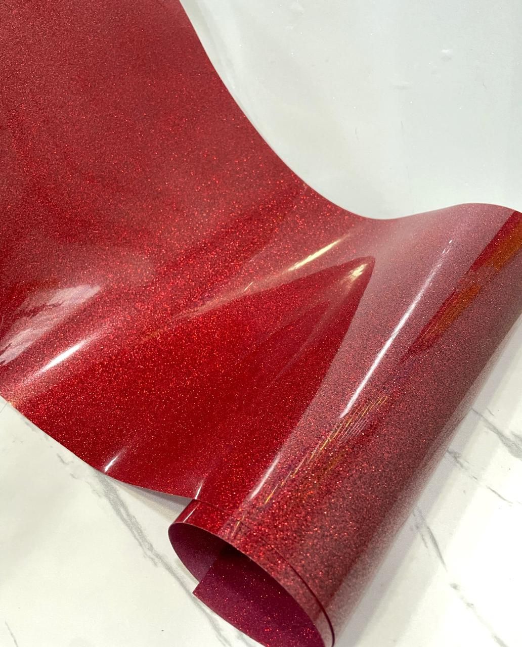 Vinil Textil Glitter Red Dark