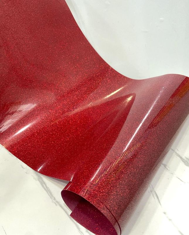 Vinil Textil Glitter Red Dark
