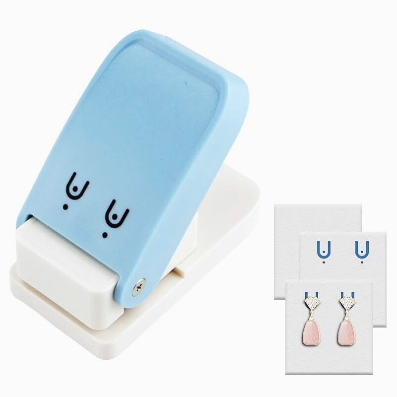 Card Punch Diseño para aretes Celeste