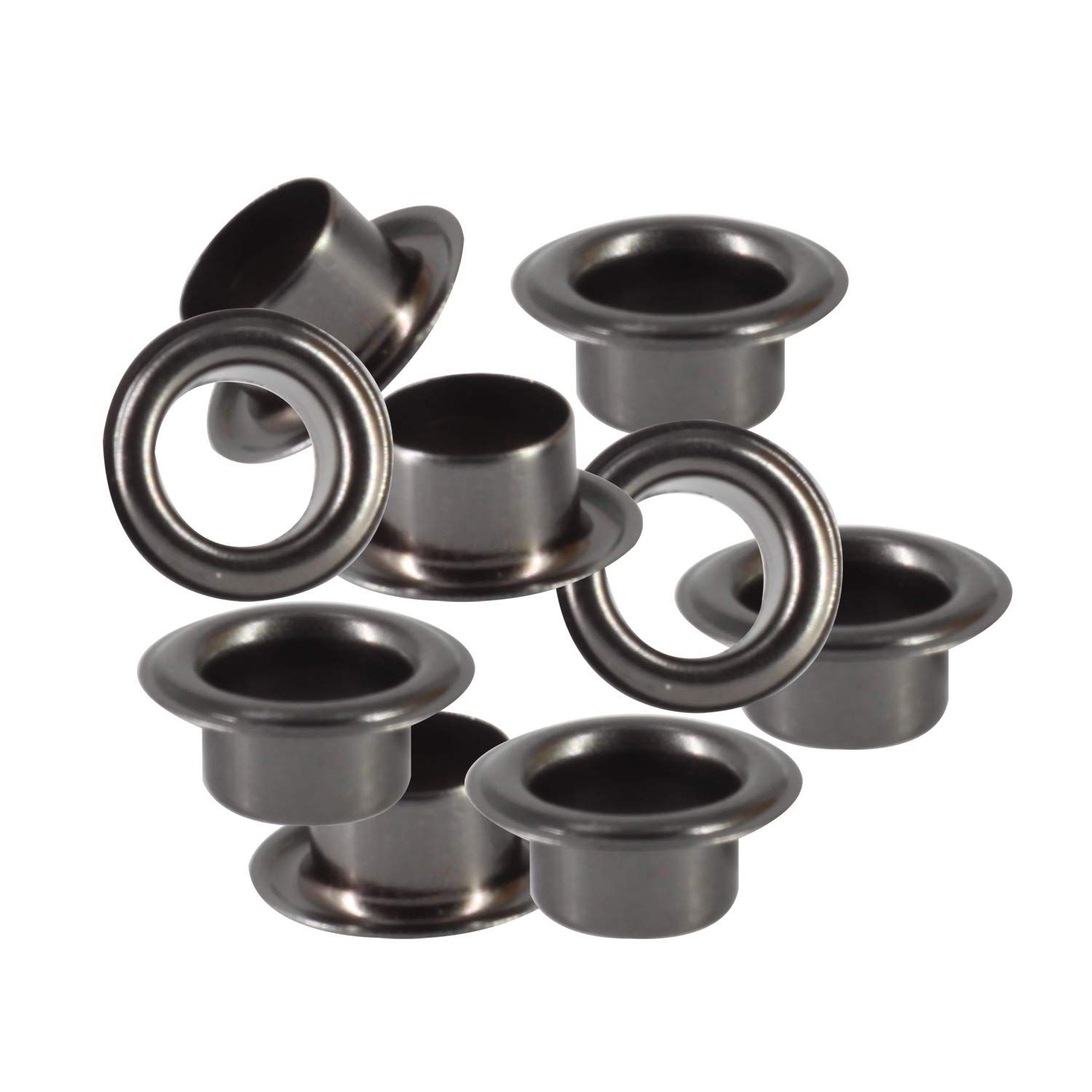 Eyelets Negros con arandelas 50 Psz