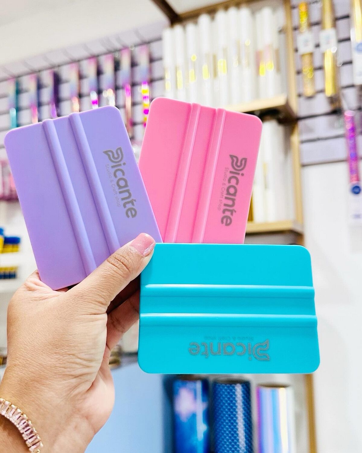 Espatula ó Squeegees para Vinil Rosa