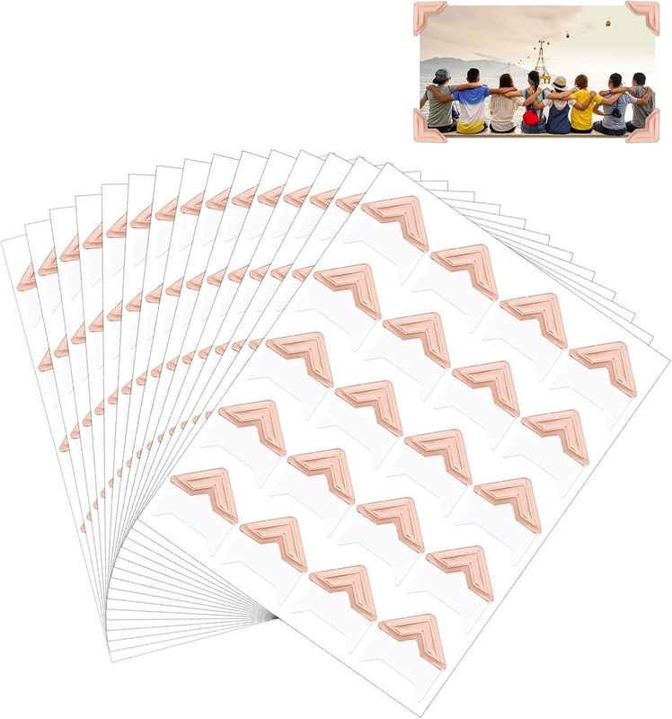 Protectores de esquinas autoadhesivas para fotos Rose Gold 24 U
