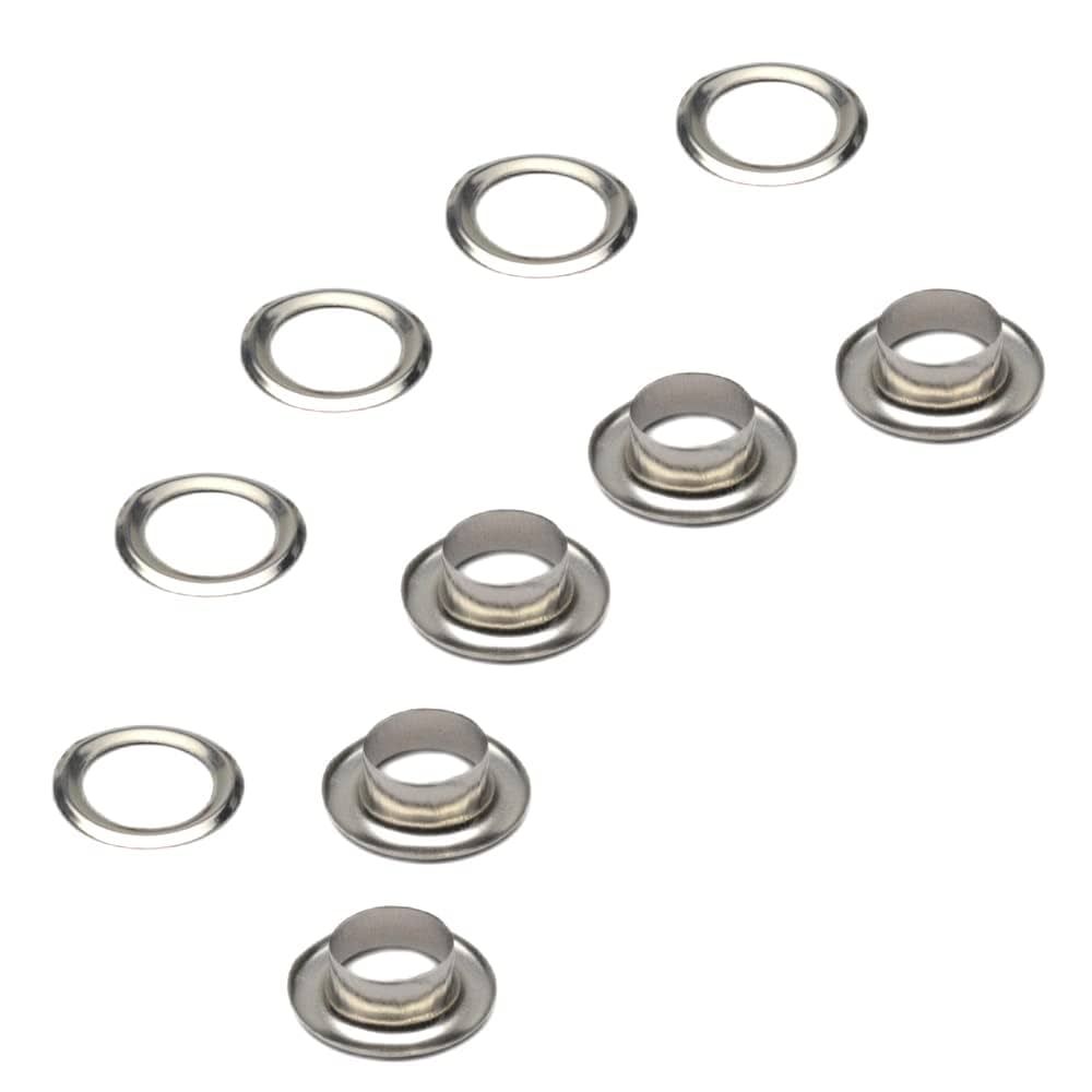 Eyelets Color Plata con arandelas Paq. 50 pzas.