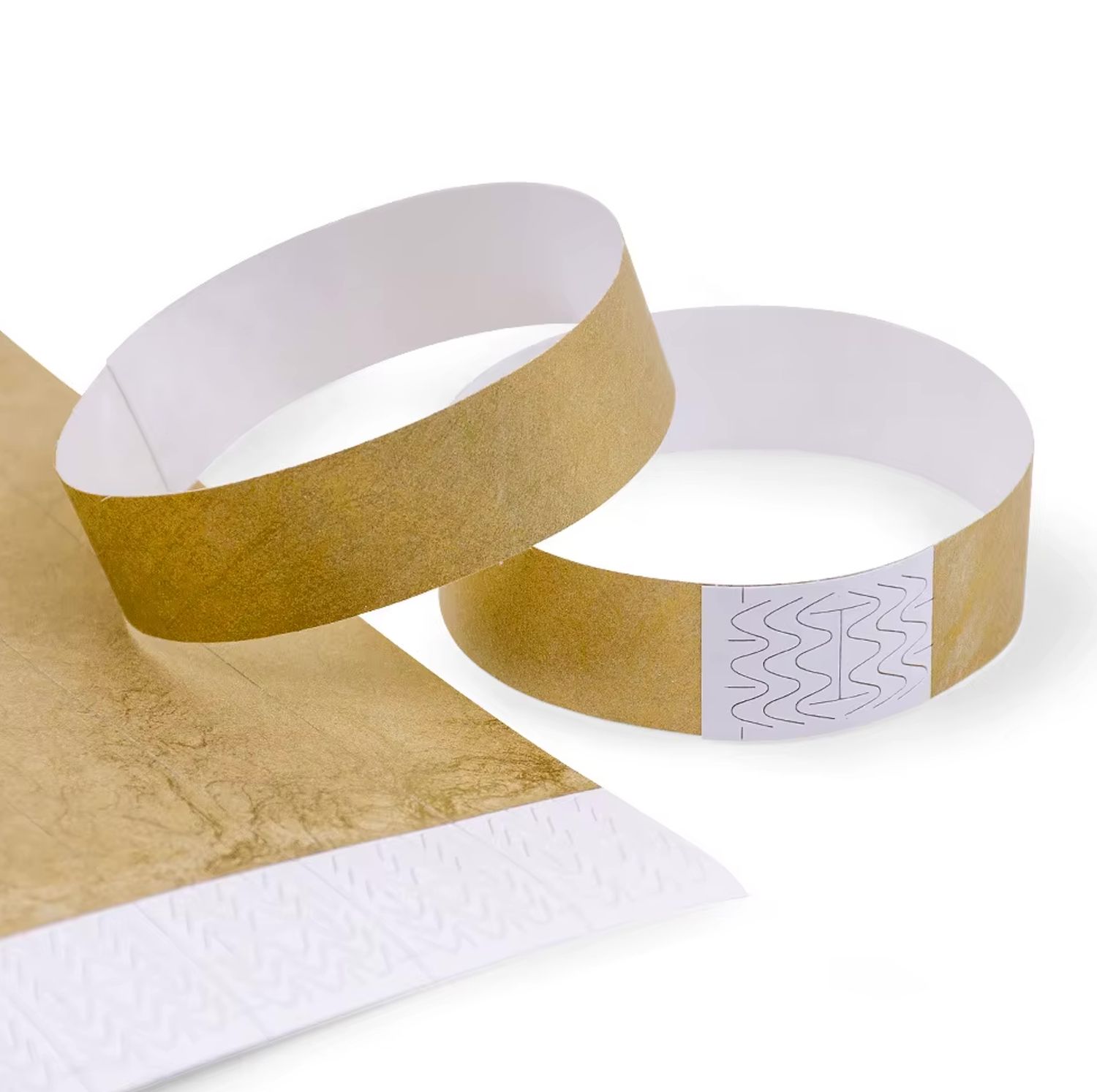 Brazalete imprimible Gold (TYVEK) Paq. 50 Unidades