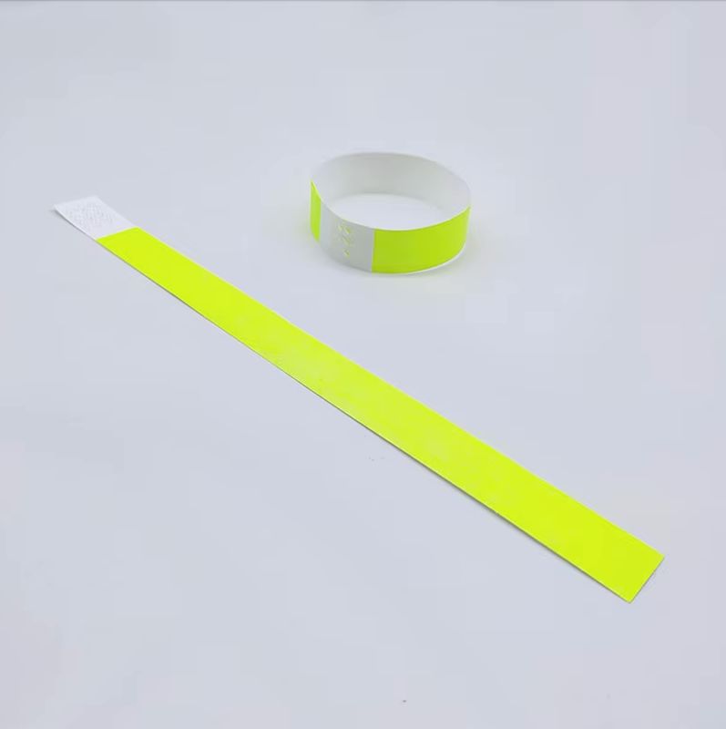 Brazalete imprimible Neon Yellow Paq. 50 Unidades