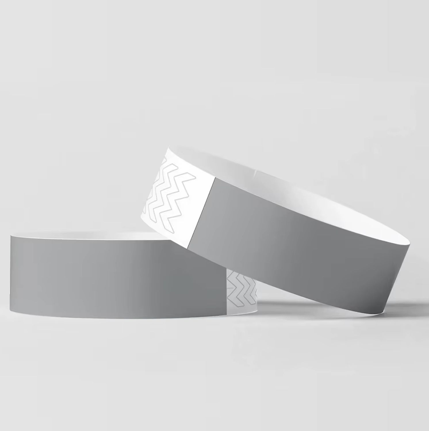 Brazalete imprimible Plateado  (TYVEK) Paq. 50 Unidades
