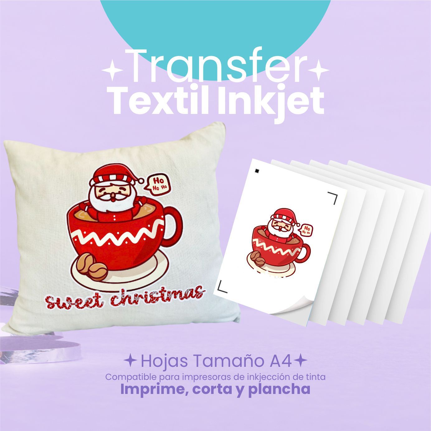 Transfer Textil (Vinil Textil INKJET Imprimible) Paquete 10 Hojas