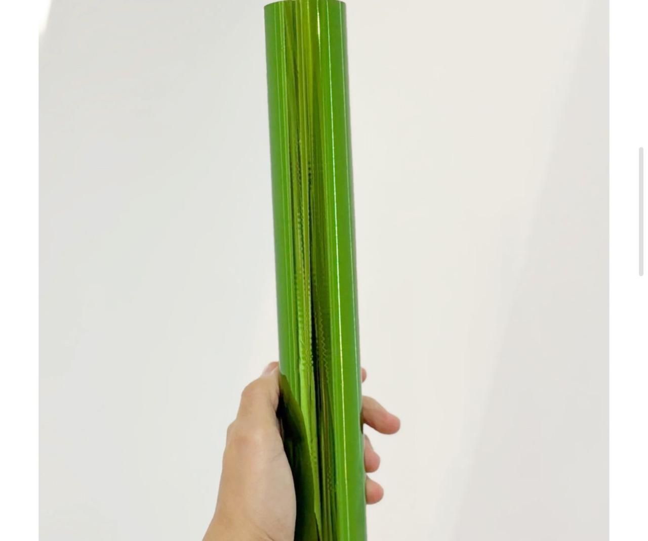 Laminado Térmico Metálico Verde Limón 3 Metros