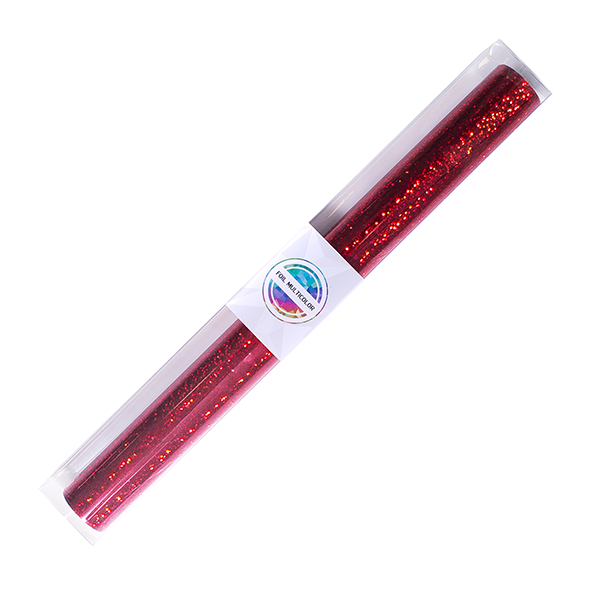 Foil Multicolor Color Rojo Escarchado 3 Metros