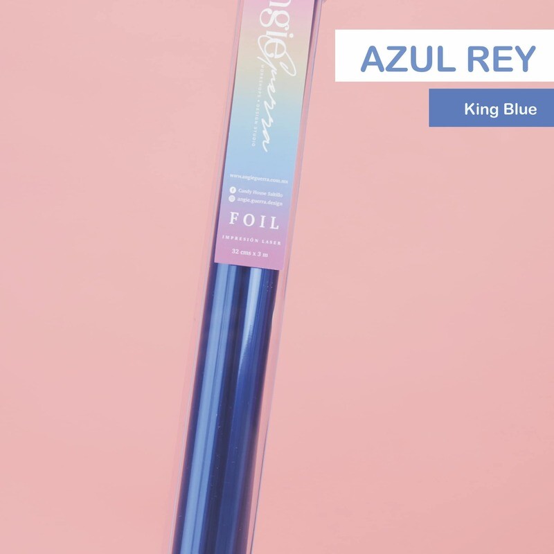 Foil  Azul Rey Marca ANGIE GUERRA