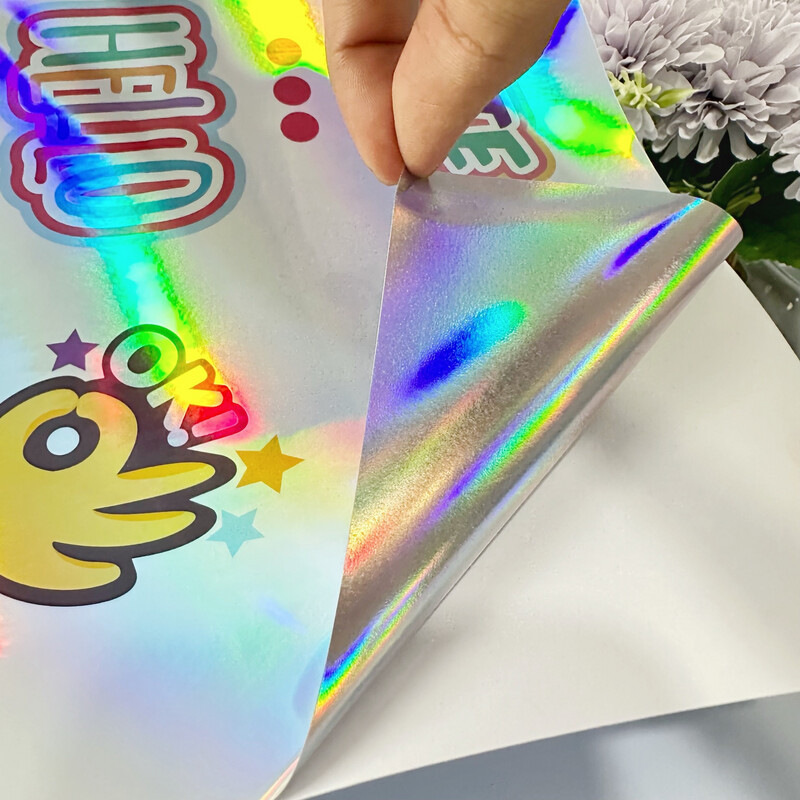 Vinil  Inkjet Imprimible Plata Holográfico Waterproof Adhesivo