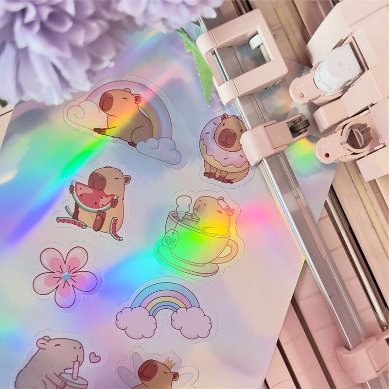 Vinil  Inkjet Imprimible Plata Holográfico Waterproof Adhesivo