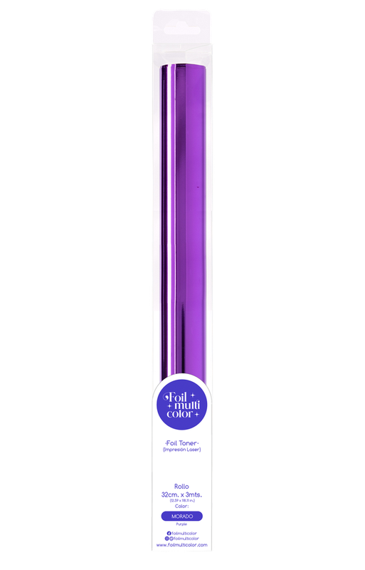 Foil Multicolor Color Morado 10 Metros