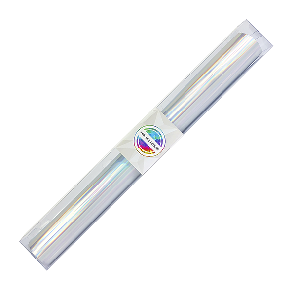 Foil Multicolor Color Plateado Holográfico 10 Metros