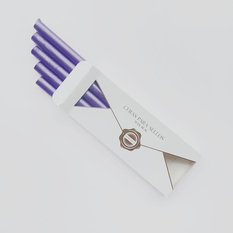 Cera para sellos de lacre color Morado Claro