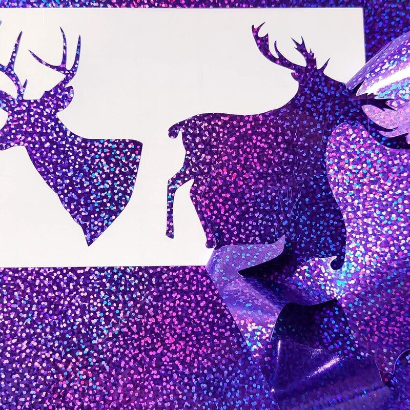 Vinil Adhesivo - Holográfico Purple Escarchado