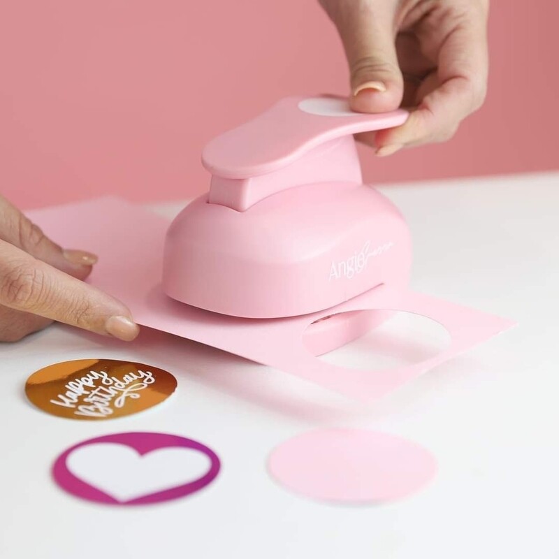Circle Punch Perforadora de Círculos Team Pink