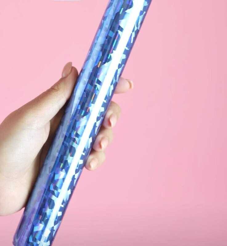 Foil  Azul Vidrio Roto Foil Marca ANGIE GUERRA