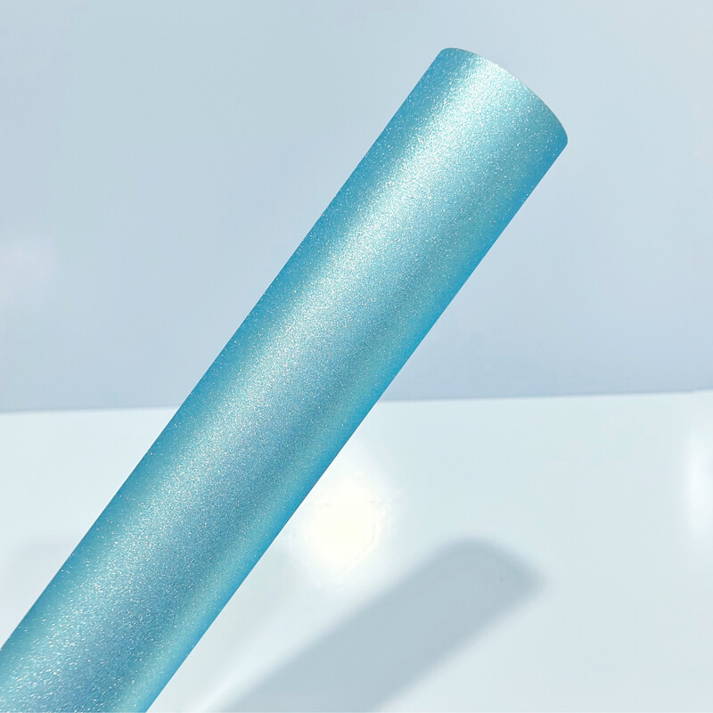 Vinil Adhesivo Glitter Texture Baby Blue