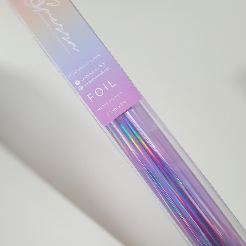Foil  Lavanda Holográfico Marca Angie Guerra