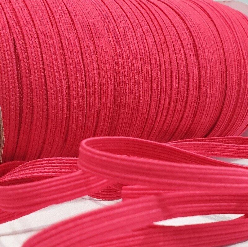 Elástico plano 6mm Color Rosa Neón 5M