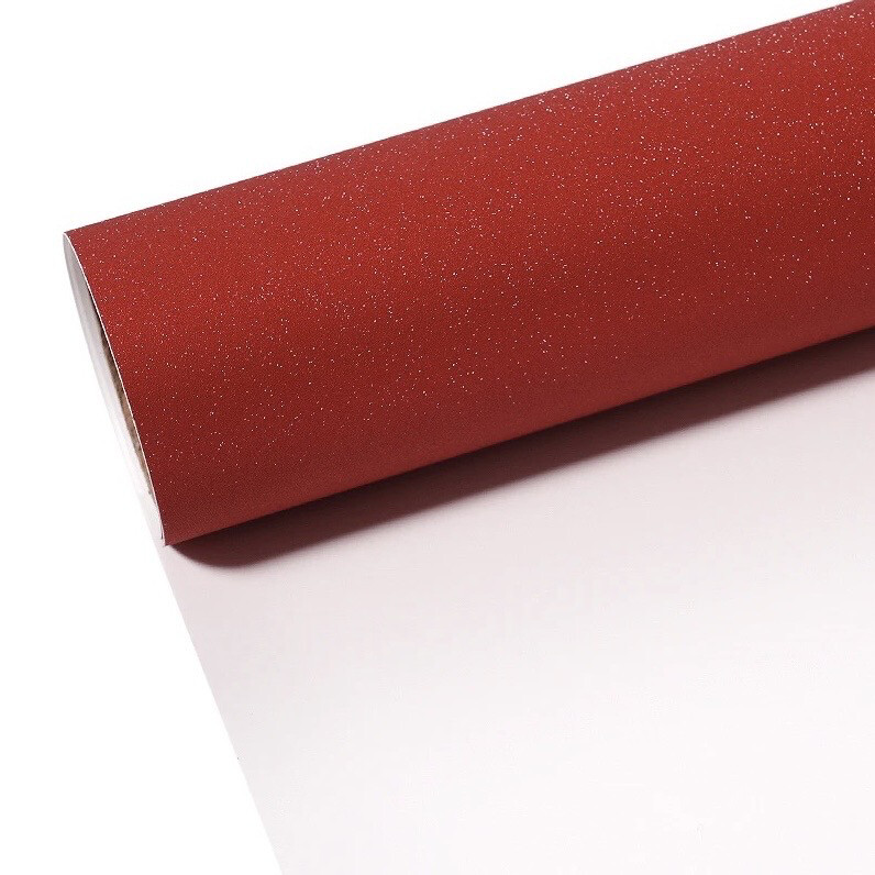 Vinil Adhesivo Glitter Texture Red