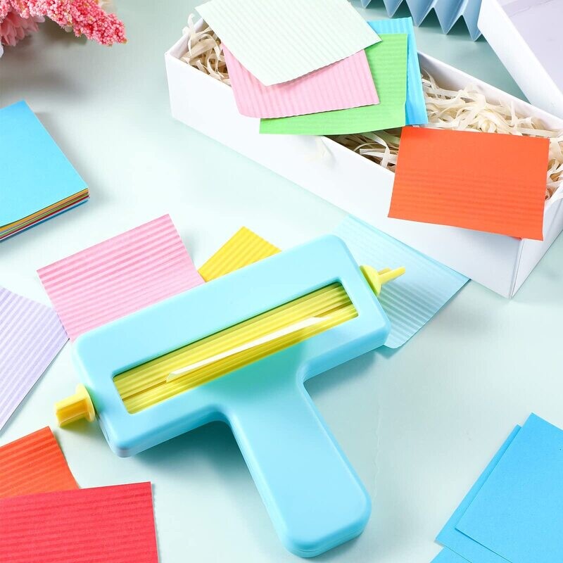 Mini Corrugadora de papel Color Celeste